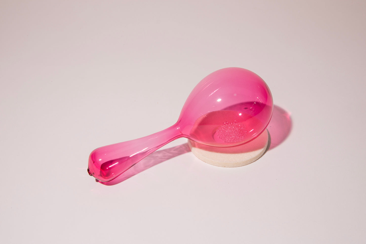 Gold Ruby Crystal Rattle