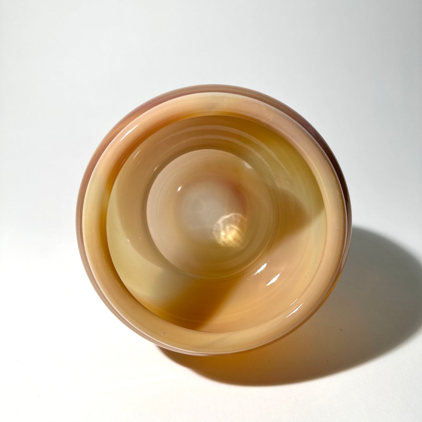 Marbled Vessel with Folded Lip