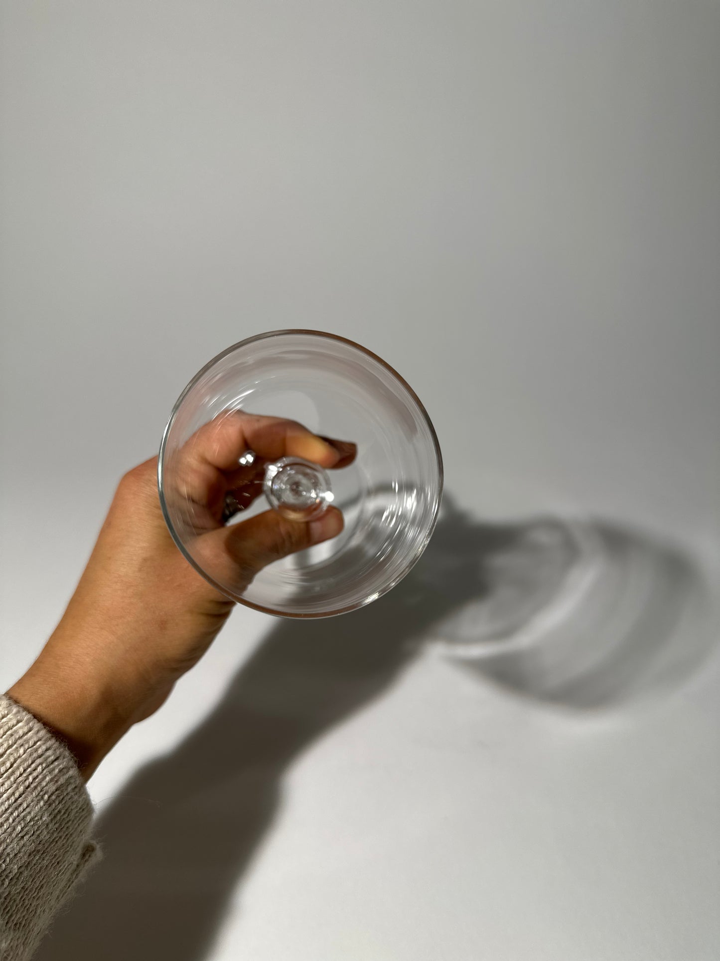 Twisted Optic Stem Goblet in Clear