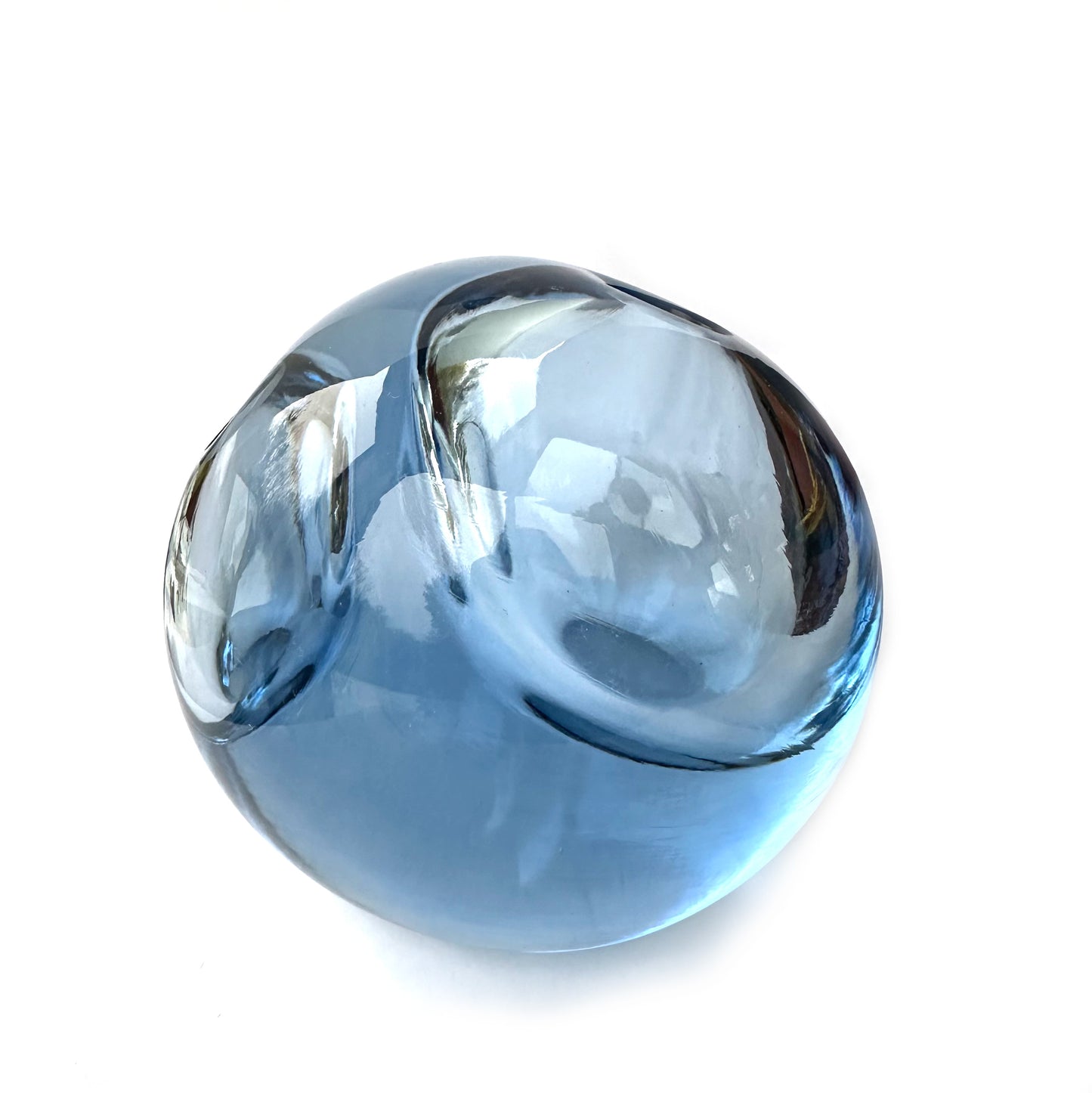 Double Bubble Sapphire Blue Sprouting Vessel
