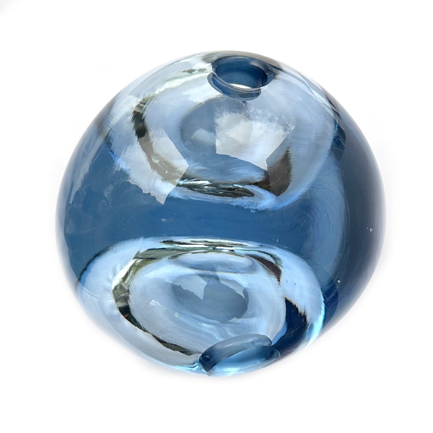 Double Bubble Sapphire Blue Sprouting Vessel
