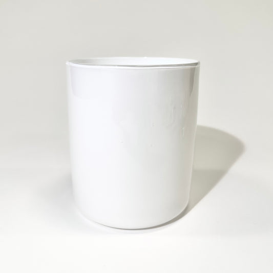 Enamel White Cylinder Vase