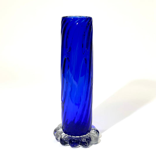 XL Cobalt Blue Optic Waterfall Vase