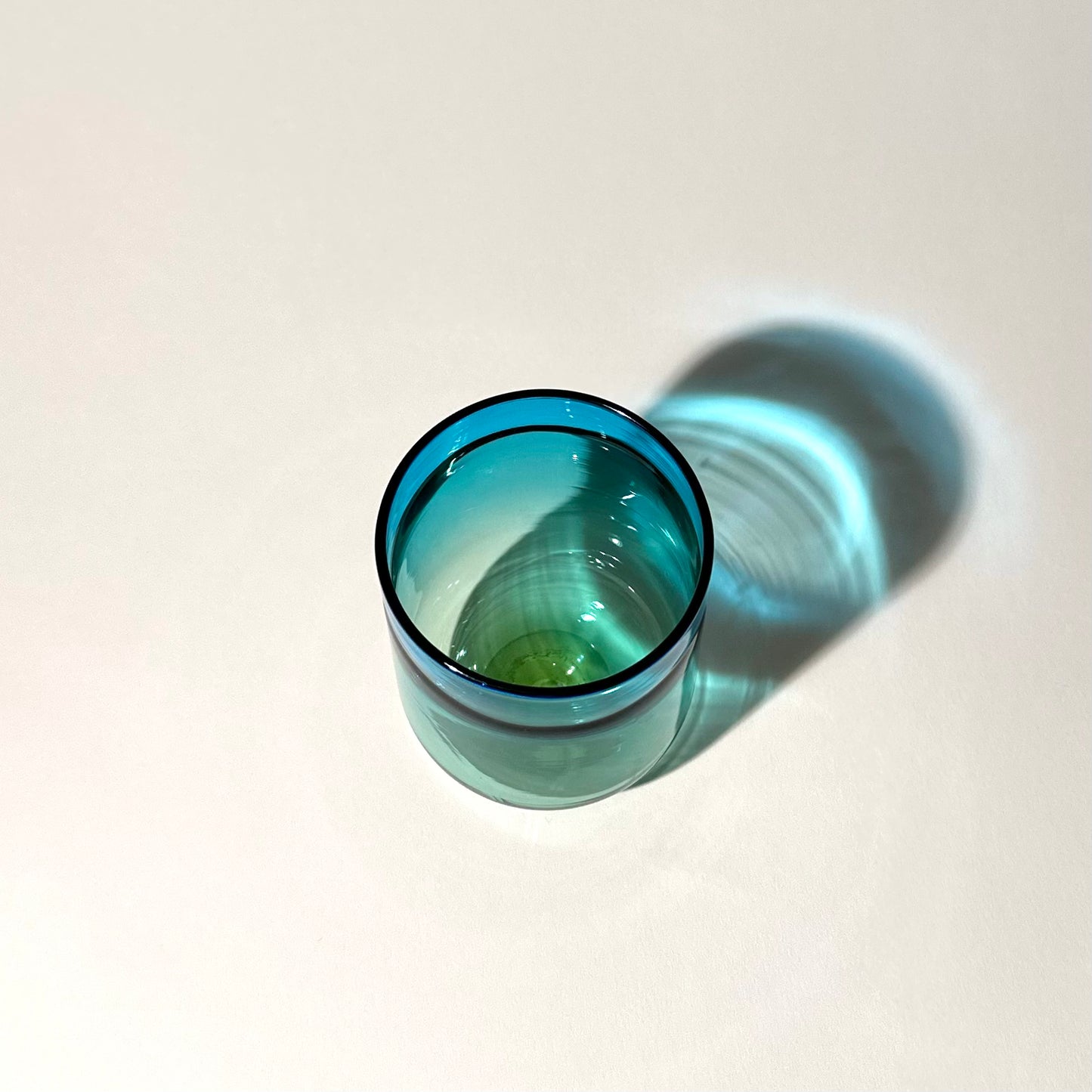 Straw and Copper Blue Cup