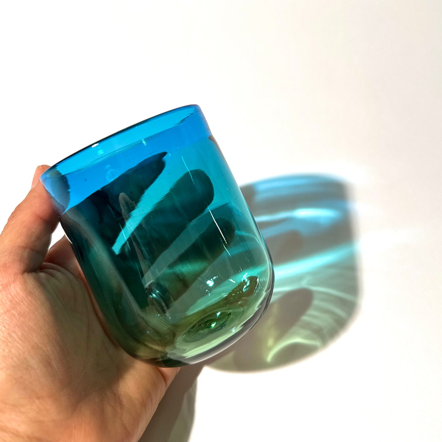 Straw and Copper Blue Cup