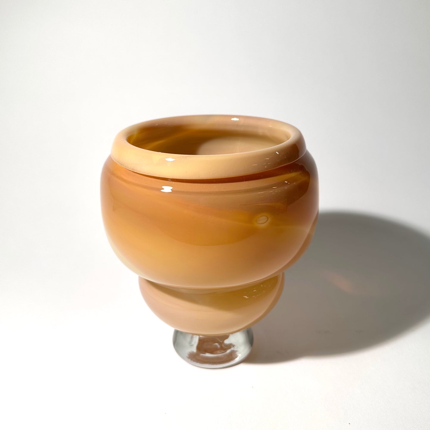 Marbled Vessel with Folded Lip