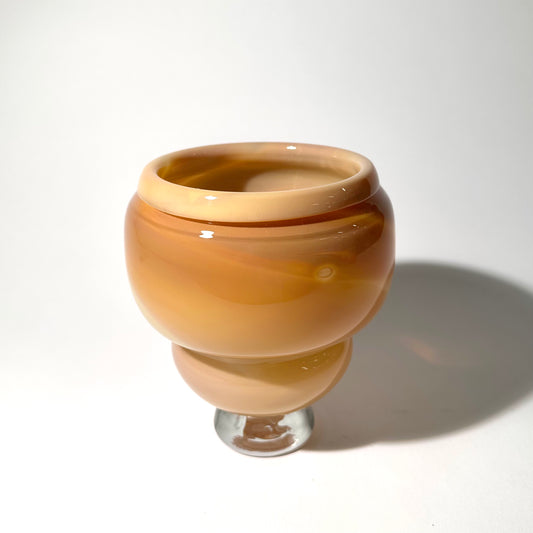 Marbled Vessel with Folded Lip
