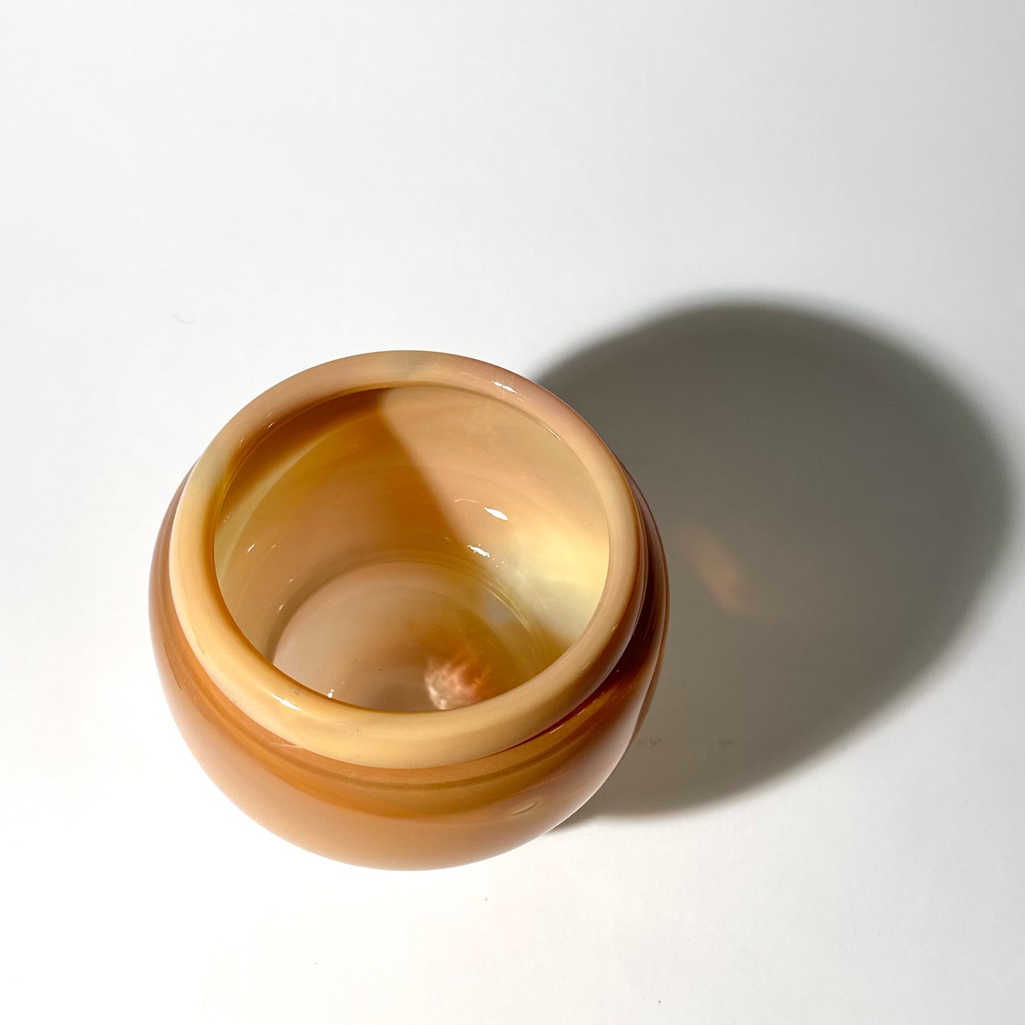 Marbled Vessel with Folded Lip