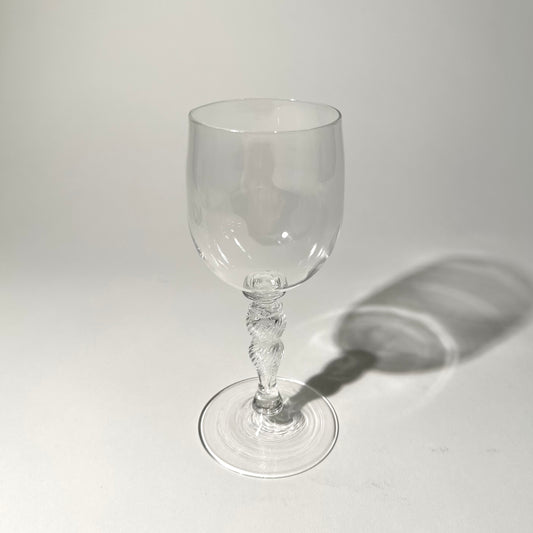 Twisted Optic Stem Goblet in Clear