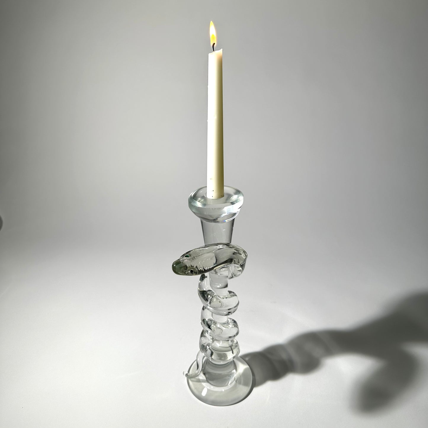 Snake Candle Holder in Clear