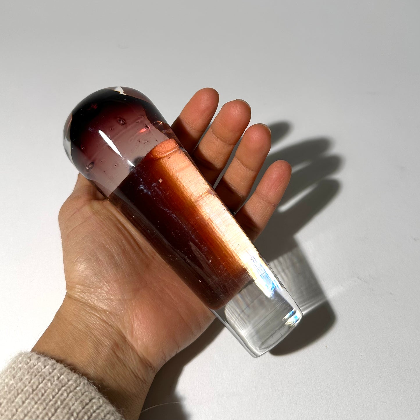 Accupressure Massage Tool with Flat Point and a Maroon Fade