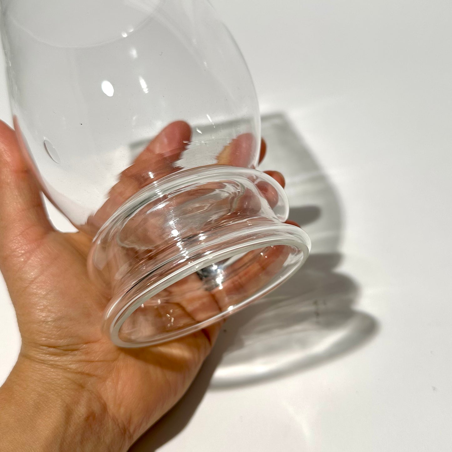 Torus Folded Bubble Foot Flute and Stemless Wine Glass (Jason's Favorite Design)