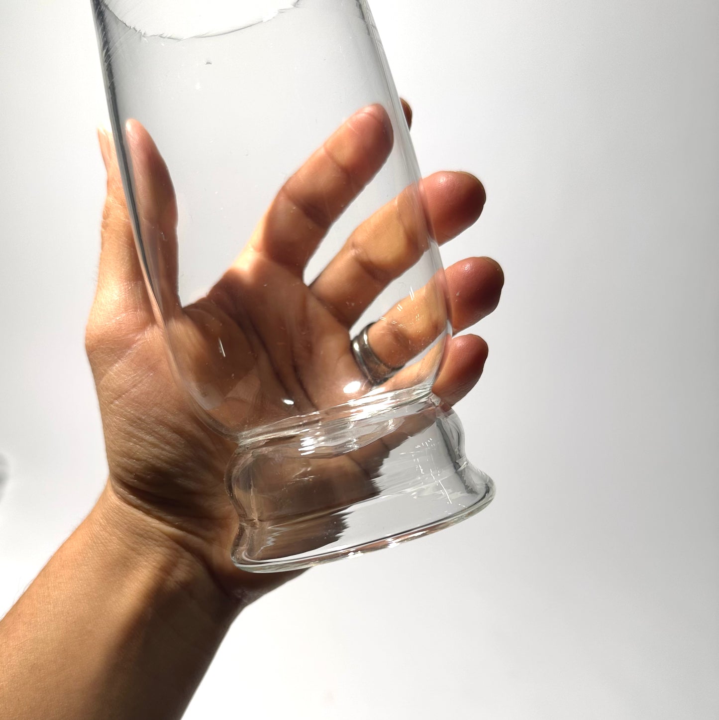 Torus Folded Bubble Foot Flute and Stemless Wine Glass (Jason's Favorite Design)