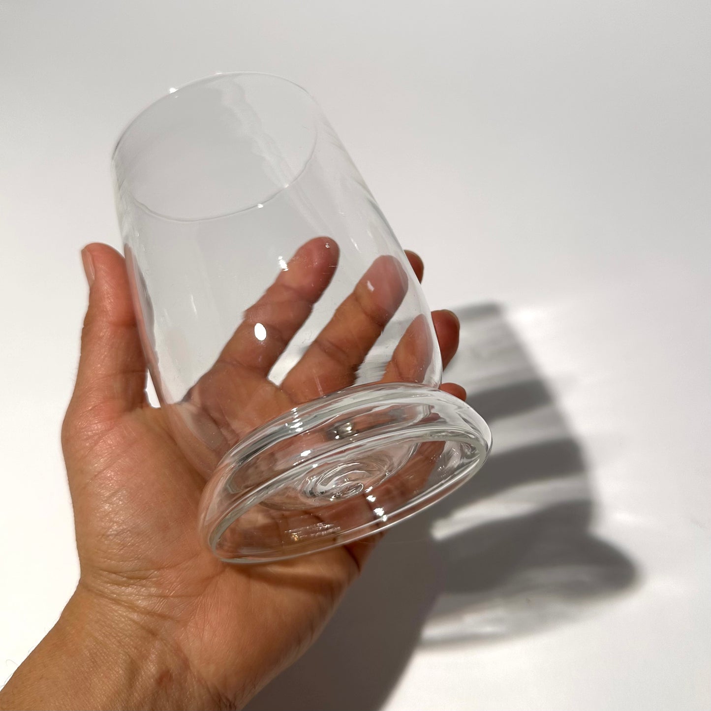 Torus Folded Bubble Foot Flute and Stemless Wine Glass (Jason's Favorite Design)