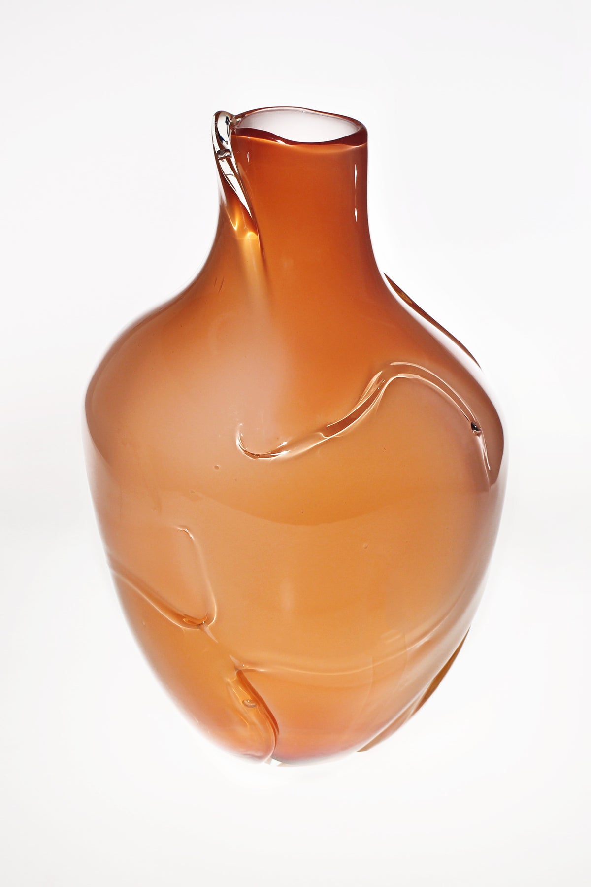 Persimmon Rose Petal Vase by Alex Krueger